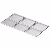 (6 pieces) – Stainless Steel Gastronorm Tray GN 1/2 – 10 mm