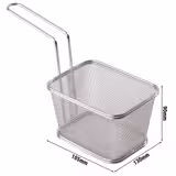 (6 pcs) Panier de service à frites - SNACKHOLDER - acier inoxydable - rectangulaire - 130x105x90mm