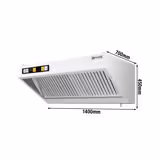 Wall hood - 1400mm - with motor, controller, filter & lamp