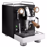 Siebträgermaschine "Mini" - 1 Gruppig - 1,2 kW - mit Milchaufschäumer & Heißwasser - Schwarz