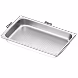 (6 pieces) - Stainless steel GN container 1/1 - perforated - height 65 mm