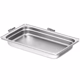 (6 Stück) Edelstahl-Behälter GN 1/1 - gelocht - Höhe: 65mm