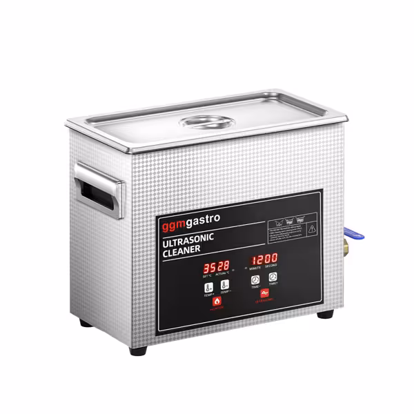 Ultrasoonreiniger - 6,5L - 180W ultrasoonvermogen - met aftapkraan