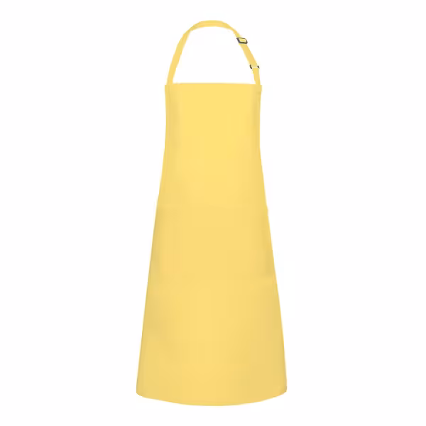 KARLOWSKY | Basic Chef Bib Apron with 2-Section Pocket – Sun Yellow - 75×90 cm - Poly-Cotton 65/35