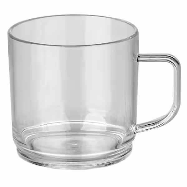(50 unid) Chávena de chá/café - 200ml - Transparente - policarbonato - bruchsicher - lavável na máquina