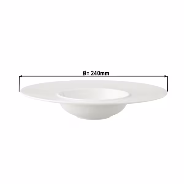 (6 stuks) Pastabord - Ø 24 cm - Wit