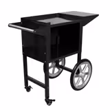 Popcornmaskin med vagn - 1,46 kW - 5 kg/h - med 1 kastrull - svart