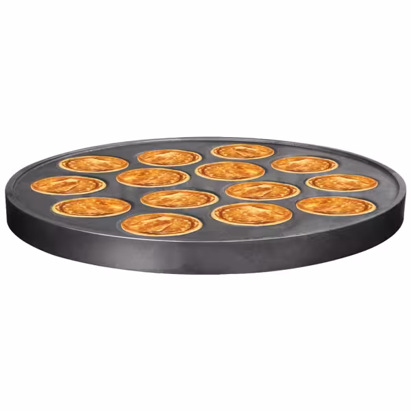 Plaat voor gas crêpes-apparaat CGOM5 - 14 pannetjes - Ø 400 mm
