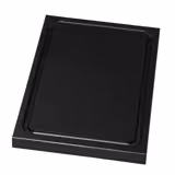 (2 pieces) FUCHS | Cutting board with juice groove and non-slip feet - Black