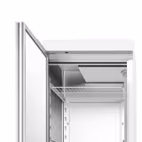 Koelkast RVS PREMIUM - 700mm - 600liter - tot +8°C - met 1 deur - geforceerde koeling, LED‑verlichting & automatische ontdooiing