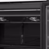 (4 pz) Vetrina frigo per bibite - 4800mm - 4800l - porta in vetro senza cornice - con 8 porte in vetro & cassonetto pubblicitario illuminato & illuminazione LED - Nero