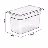 (6 kusů) CAMBRO | Camview® - Kopolymerová GN nádoba 1/4 - čirá - výška: 150 mm - bez BPA