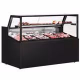 Commercial Refrigerated Serve-Over Counter - 1580 mm - 0 to +5°C - ventilated cooling - black - 230 L