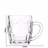 (6 pcs) Beer mug - Beer Specials - 550 ml - Clear