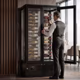 Cave à vin professionnelle - Noir - Porte vitrée - 1 zone - 450L - max. 104 bouteilles