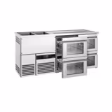 منضدة البار PREMIUM - 1950x700mm - 4 أدراج زجاجية