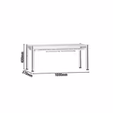 Warmhoudbrug - keramisch - 1000x370mm - 700W - 1 verwarmd niveau - in hoogte verstelbaar