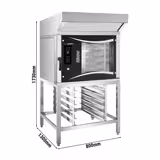 Bakkerij elektrische combisteamer - Digitaal - 5x EN 80x40 - incl. afzuigkap, onderstel & wassysteem