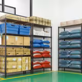 Stalen stellingrek - 900x450mm - 4 schappen - Zwart (gepoedercoat)