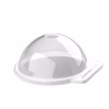 (24 bucăți) Capace reutilizabile – bombate și cu orificiu pentru pai – transparente – potrivite pentru pahare de 300–500 ml