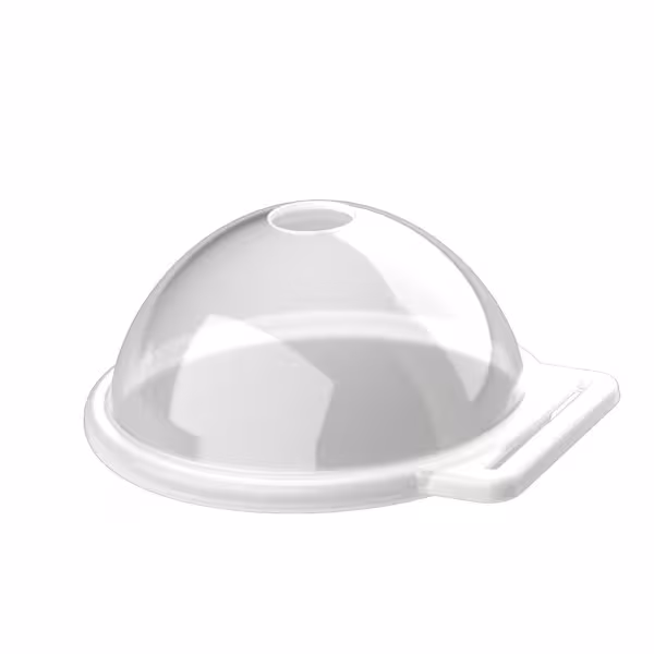 (24 stuks) Herbruikbare deksel - met welving & drinkrietopening - 300-500ml - Transparant - passend voor Herbruikbare bekers met 300-500ml
