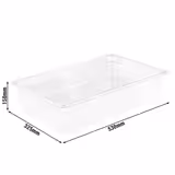 (6 pcs) Polypropylene Container - GN 1/1 - Translucent - 19.5 L - Height: 150 mm