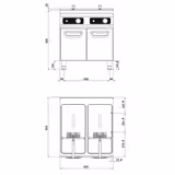 Elektro Doppelfritteuse - 22+22 Liter - 44 kW - Bflex Digital