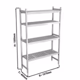 Étagère de base en aluminium - 1070 x 1800 mm - Capacité de charge : 600 kg