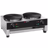 Aparat de făcut clătite / Crepieră profesională - Manuală - dublă (2 plăci) - Ø 400 mm