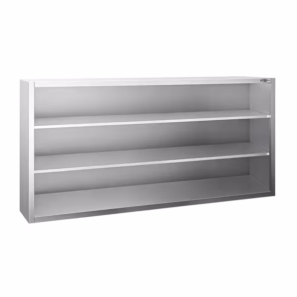 Stainless steel wall-mounted cabinet PREMIUM - 2000x400mm - without sliding door - 1000mm high