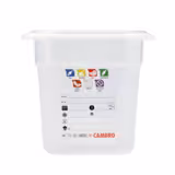 (6 pièces) CAMBRO | SafeTrak - Récipients en polypropylène GN 1/6 - laiteux - Hauteur : 150mm
