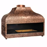 Hiiligrilli | Kuparigrilli - 1 500 mm - 1 grilliritilä - Grilliritilä: 1 300x500 mm - suljettu - Kuparigrilli