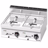 Dubbele elektrische friteuse - 10+10 liter - 18 kW - mechanische bediening - met aftapkraan