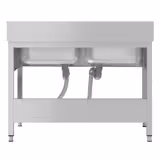 Fregadero industrial ECO - 1600x600mm - con estante inferior - con 2 senos centrado