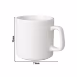 (12 pieces) Porcelain Coffee Cups – 200 ml - White - Dishwasher & Microwave Safe - Ø75 mm