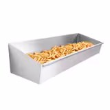 Vasca per patatine fritte in acciaio inox - forata - 1000x300mm
