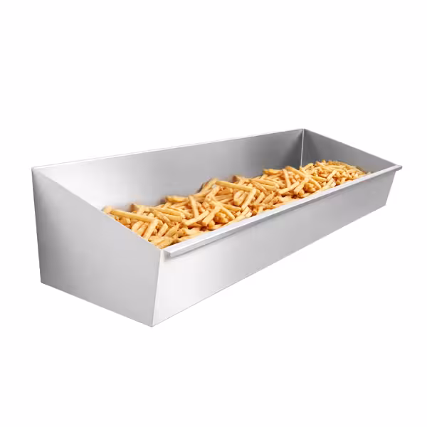 RVS frites-uitschepbak - met rooster - 1000x300mm