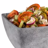 (6 pcs) Bowl - ELEMENT - Melamine - 3.8L - square - 250x250mm - Depth: 120mm - Grey