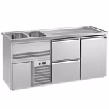 Back Bar Cooler PREMIUM PLUS - 1950x700mm - 1 Solid Door & 2 Drawers