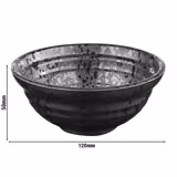 (6 τεμάχια) Μπολ - GLAMOUR - Μελαμίνη - 0,25 λίτρα - Ø 120mm - Μαύρο