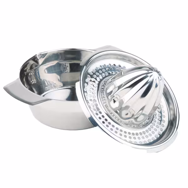 (6 stuks) Handmatige citruspers - RVS 18/8 - 2-delig - 350ml; 170x120x105mm; vaatwasmachinebestendig