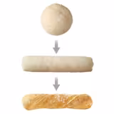 Bäckerei-Langwirkmaschine mit Förderband - für Baguette & Sandwichbrot - 2 Zylinder - 2500 Stk./h