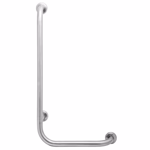 Barra de apoyo - en L 90° - Acero inoxidable - Longitud: 420mm