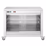 Warmhalteschrank für Speisen - 2 kW - mit Glasschiebetür, geschlossener Rückwand & 4 Ablagen