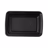 (300 pieces) Reusable bowl - polypropylene - 450ml - rectangular - black