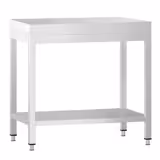 Mesa de trabajo de acero inox.  PREMIUM - 0,6 m - con estante inferior
