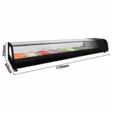 Vitrină frigorifică pentru tapas PREMIUM - 1750x400 mm - 8x GN 1/3