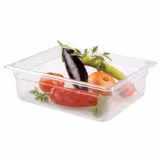 (6 st) Kantin i polykarbonat GN 1/2 - klar - 11,7 l - Djup: 200 mm