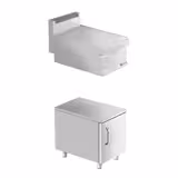 Neutraal element Mario 700 - 400x700x1000mm - RVS - GN 1/1 - 1-deurs - met lade - neutraal element & onderbouw