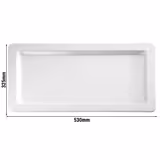 (6 stuks) GN 1/1 dienblad - APART - Melamine - 530x325mm - Hoogte: 25mm - Wit - stapelbaar; vaatwasserbestendig